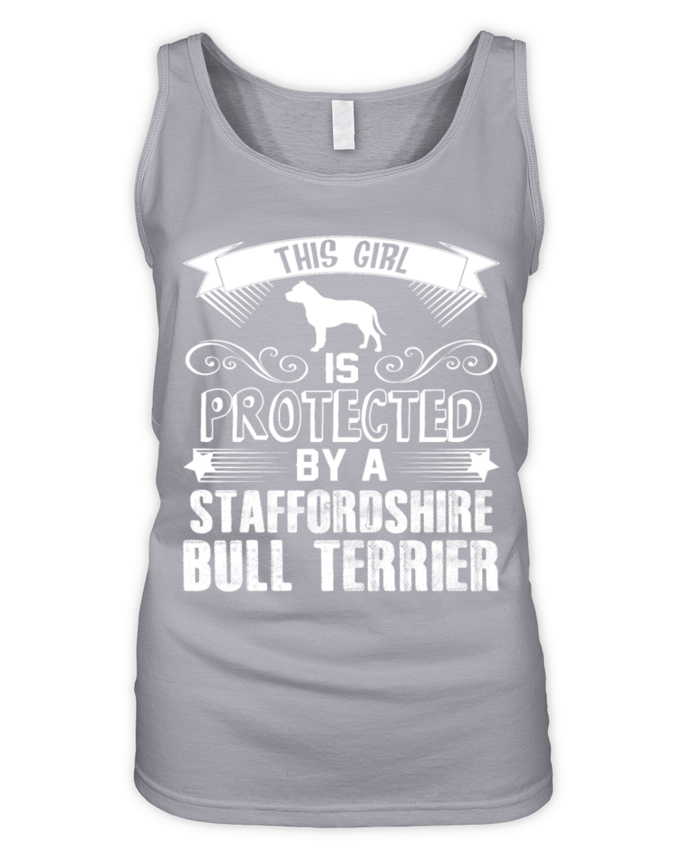 Protected By Staffordshire Bull Terrier Shirt Organic Women's Tank Top