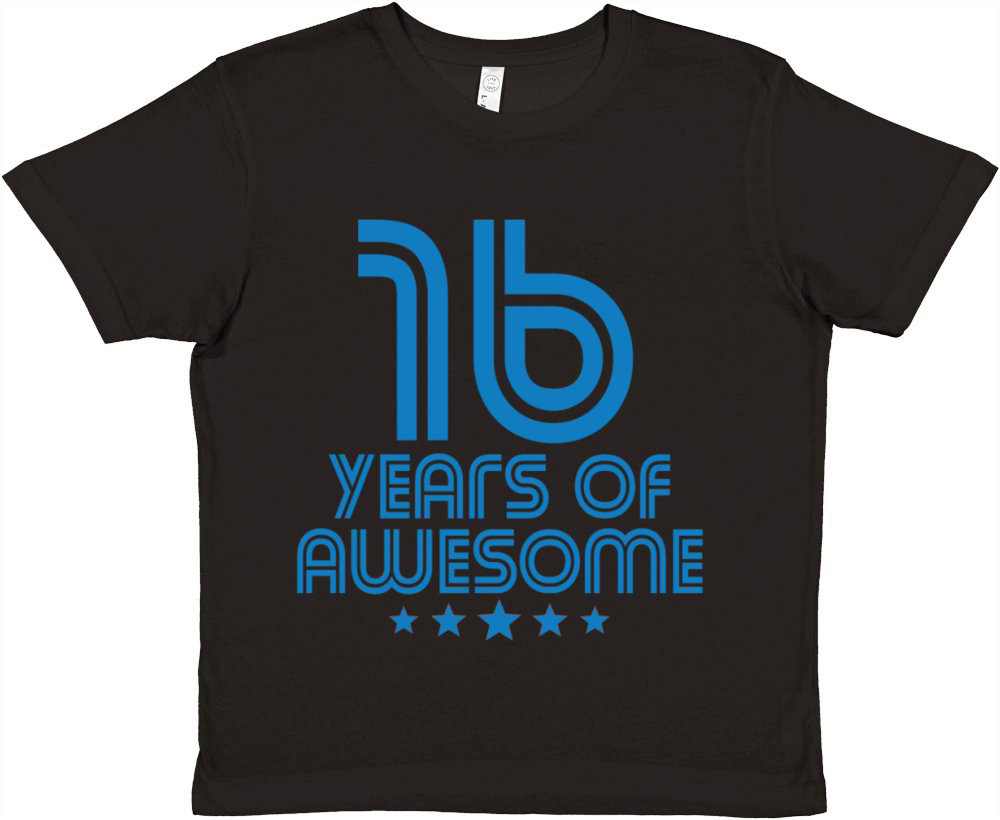 16 Years Of Awesome 16th Birthday Premium Kids Crewneck T-shirt