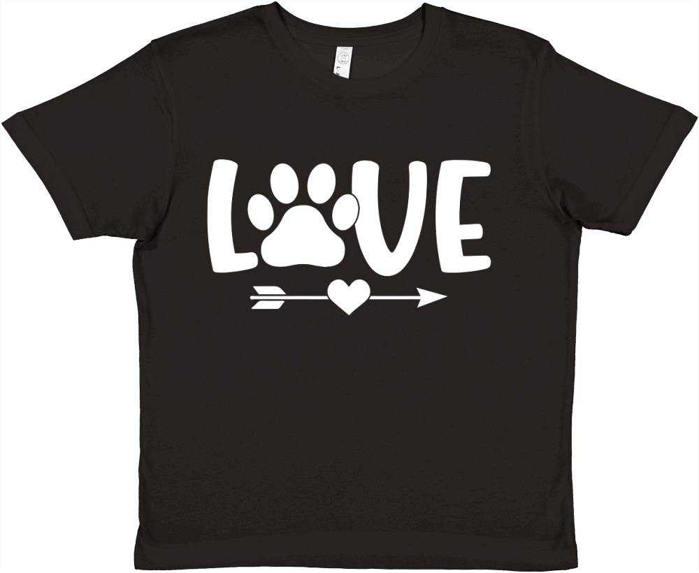 Dog Lover Typography Premium Kids Crewneck T-shirt