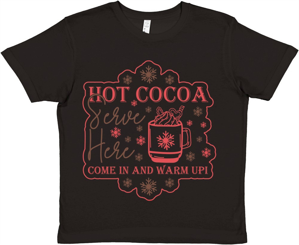 Hot Cocoa Serve Here Premium Kids Crewneck T-shirt