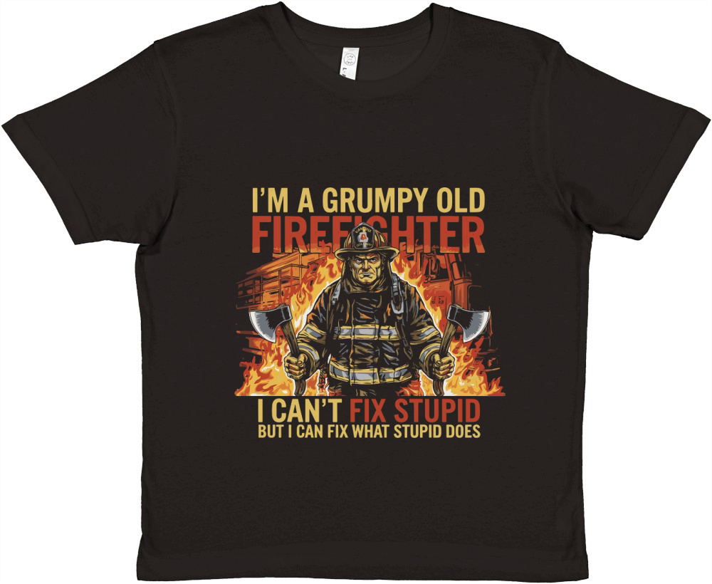 Im a grumpy old firefighter 2 Premium Kids Crewneck T-shirt