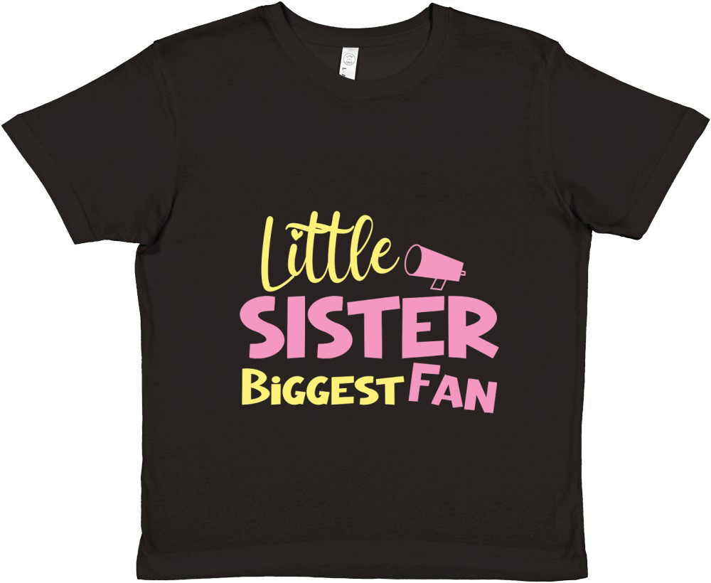 Little Sister Biggest Fan Premium Kids Crewneck T-shirt