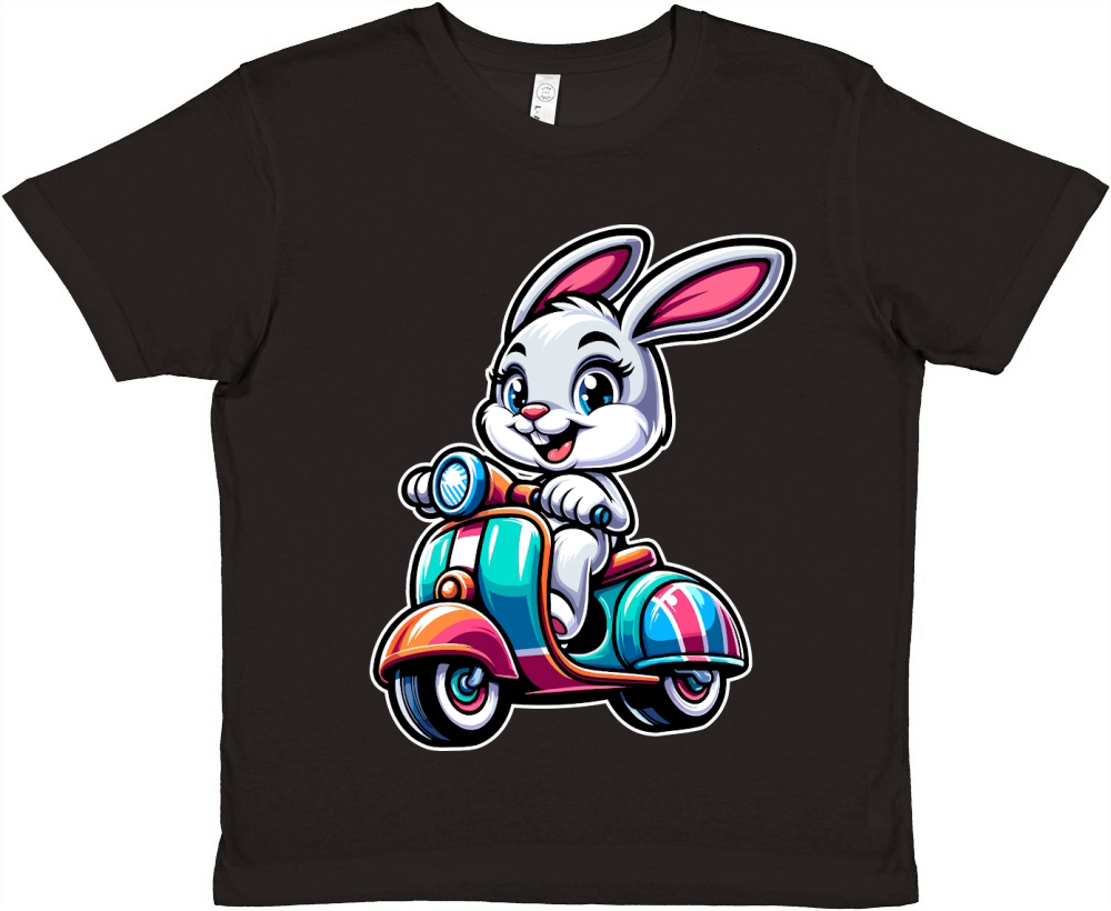 Rabbit Riding Scooter 2 Premium Kids Crewneck T-shirt