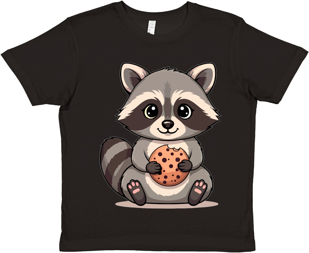 Raccoon with cookie 10 Premium Kids Crewneck T-shirt