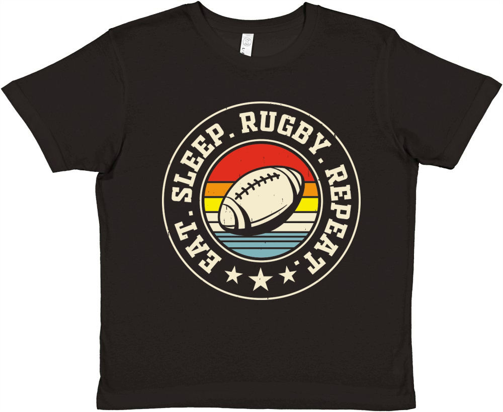 Vintage Rugby Player Premium Kids Crewneck T-shirt