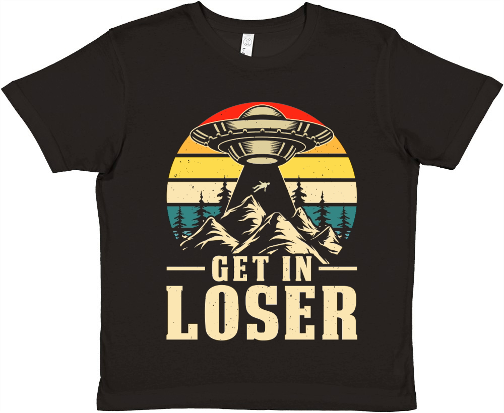 Vintage UFO Alien Get In loser 22 Premium Kids Crewneck T-shirt