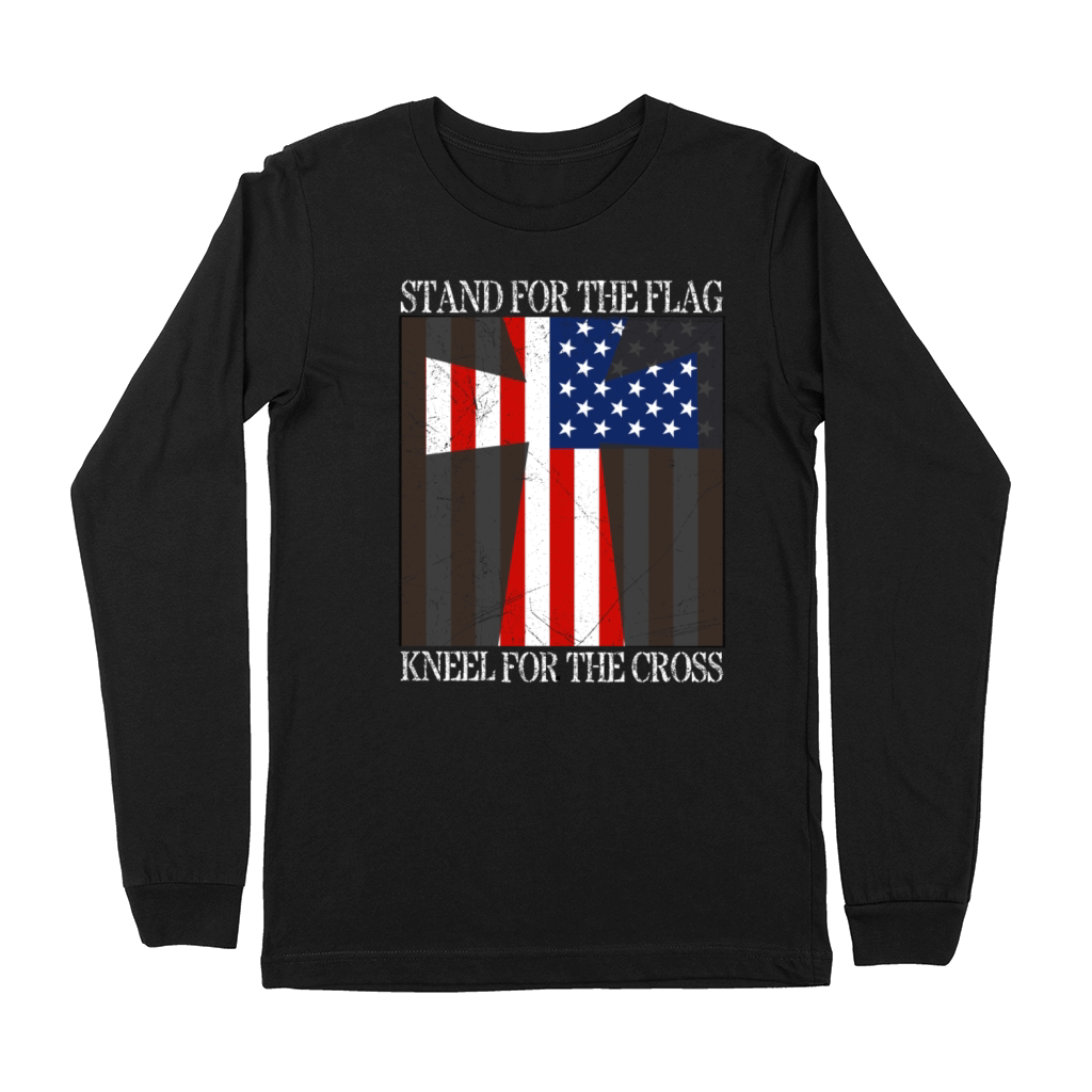 I Stand For The Flag And Kneel For The Cross T-shi Premium Long Sleeve