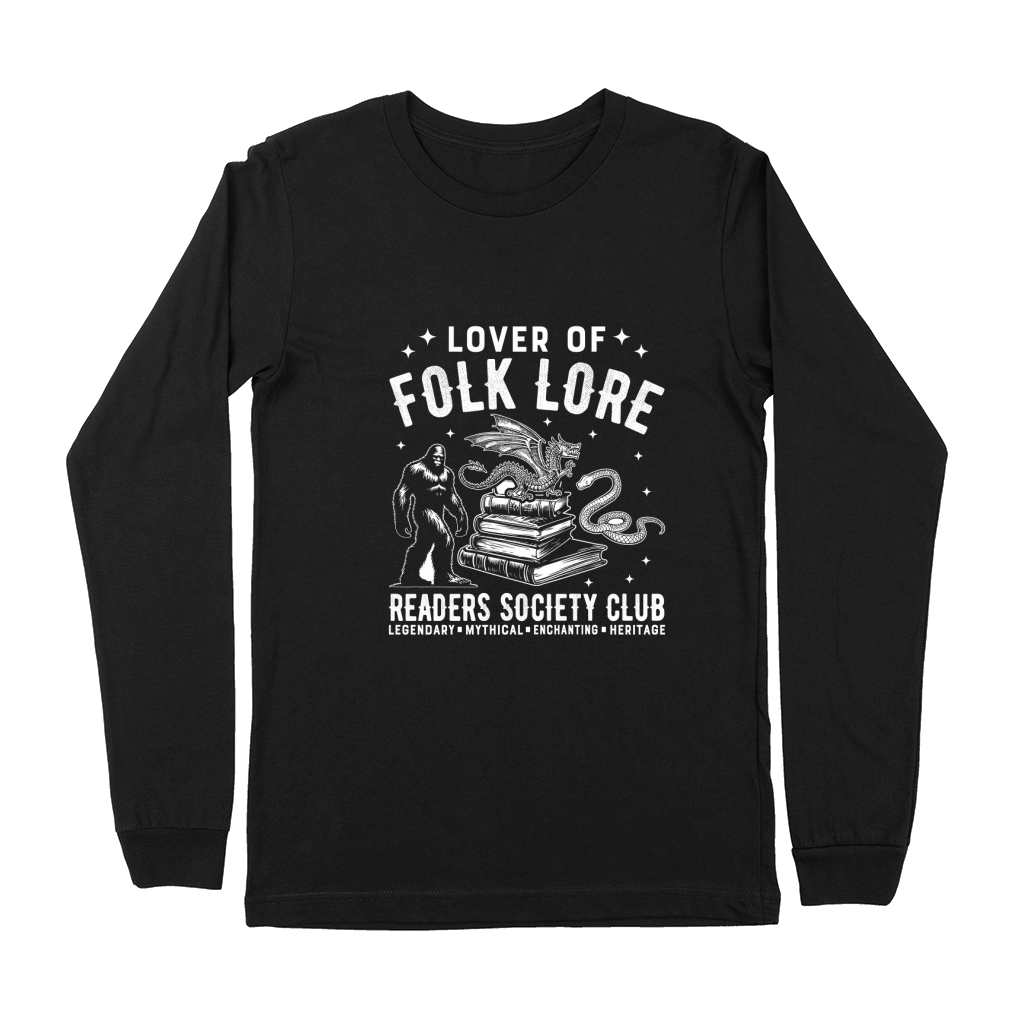 lover of folk lore readers society club legendary  mythical  enchanting  heritage Premium Long Sleeve