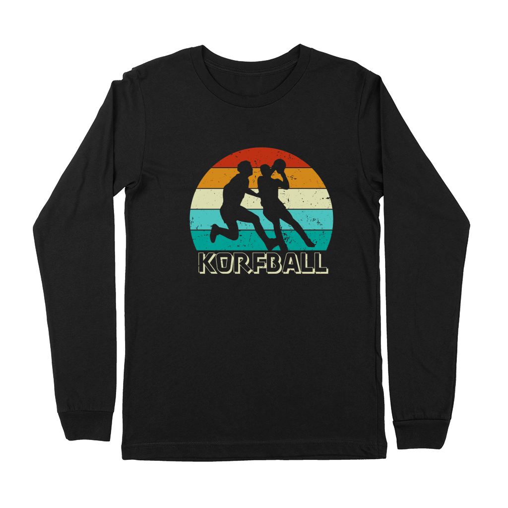 Vintage Retro Korfball Gift for Korfball Lovers and Players Premium Long Sleeve