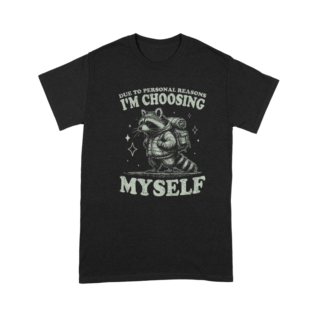 Im Choosing Myself Raccoon D Retro Green Premium T-shirt