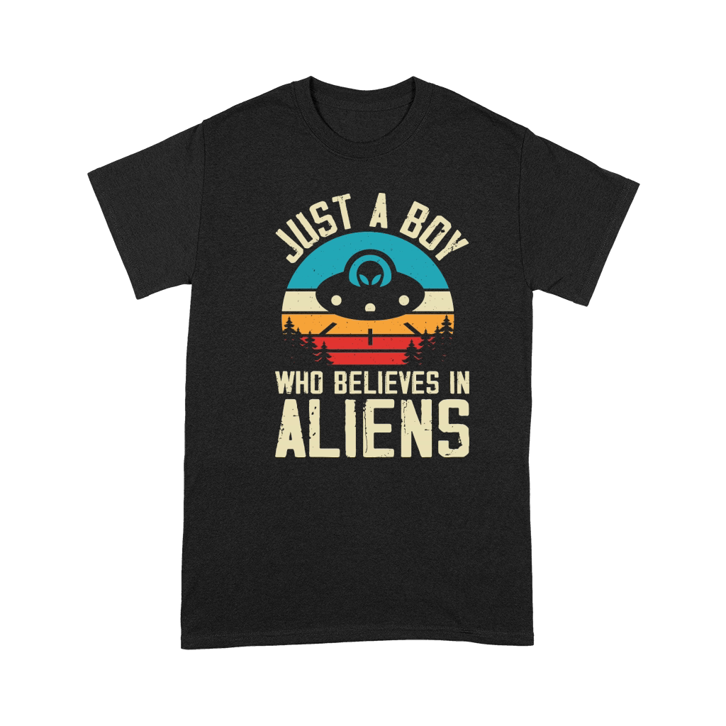 Vintage UFO Alienjust a boy who believes in Aliens 2 Premium T-shirt