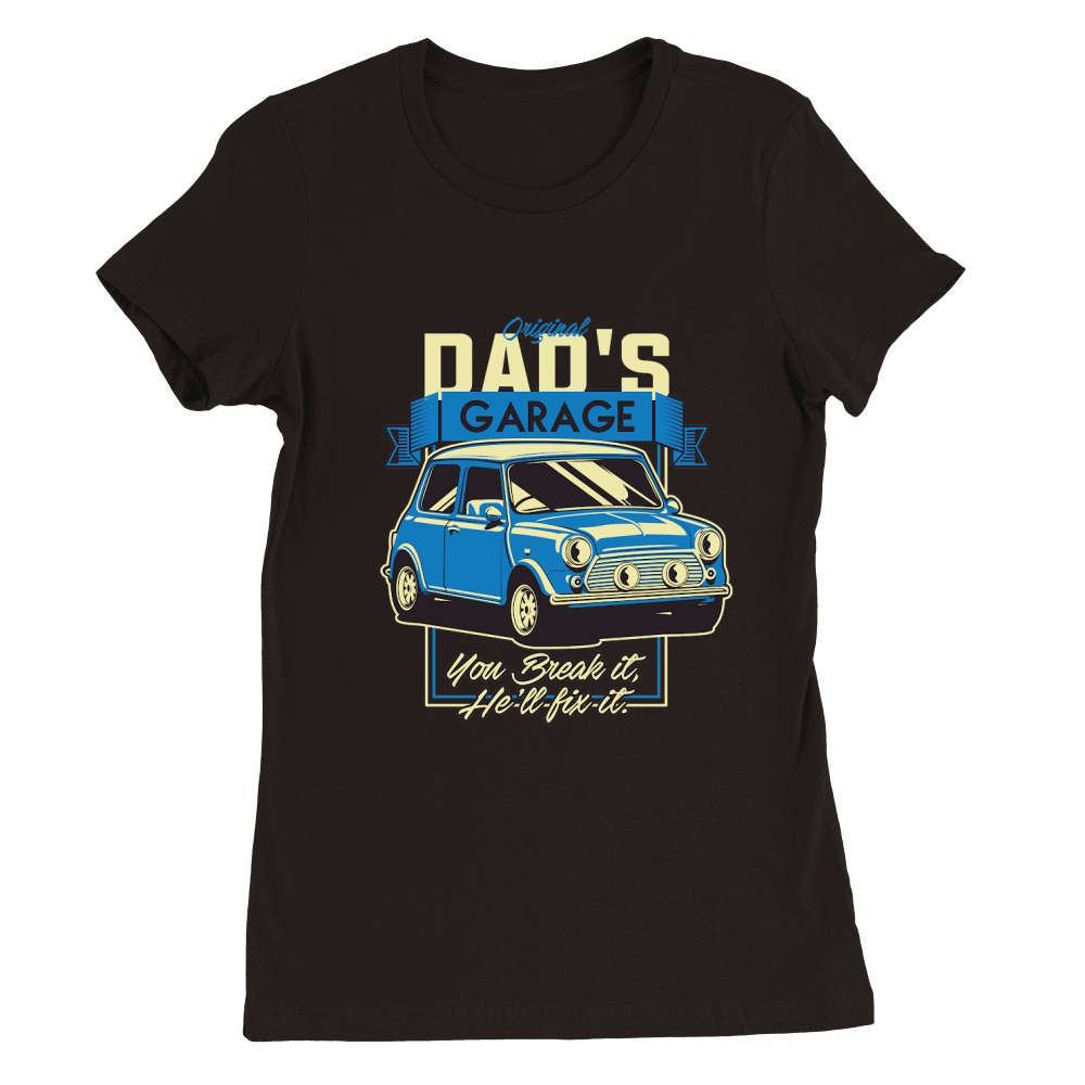 Fathers Day   Vintage Car Dad Premium Womens Crewneck T-shirt