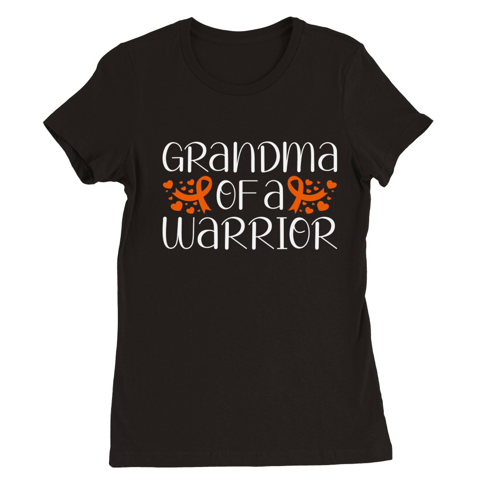 Grandma of a Warrior Premium Womens Crewneck T-shirt