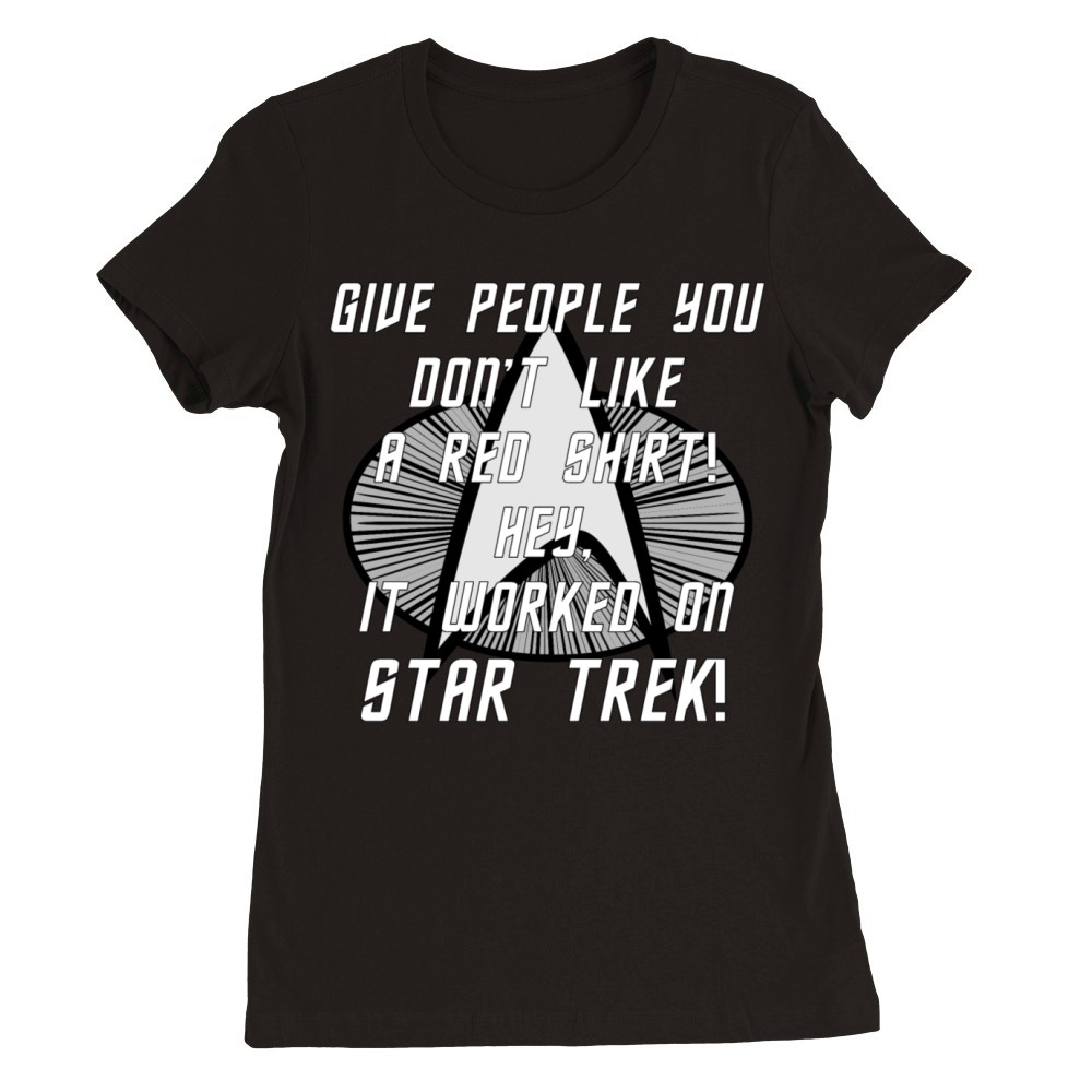 Red Shirt On Trek Premium Womens Crewneck T-shirt