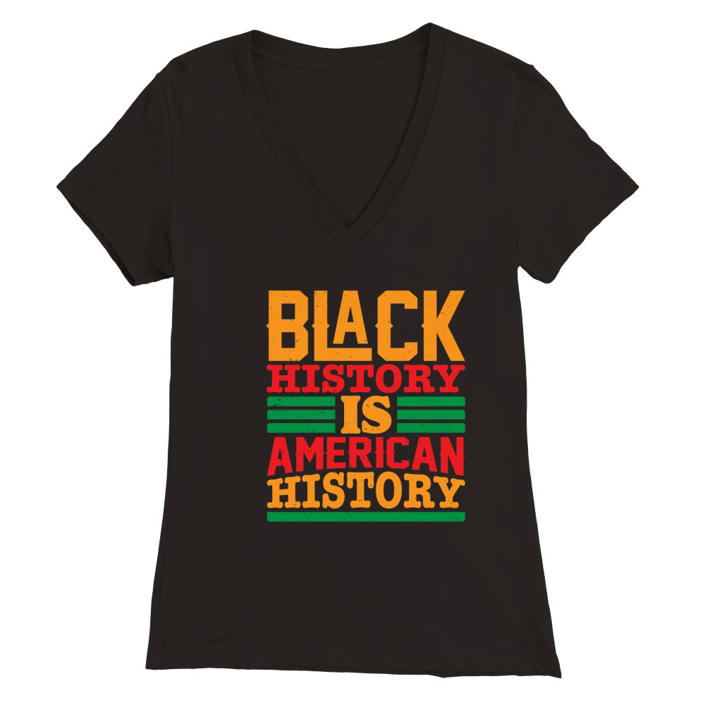 Black history is american history Premium Womens V-Neck T-shirt