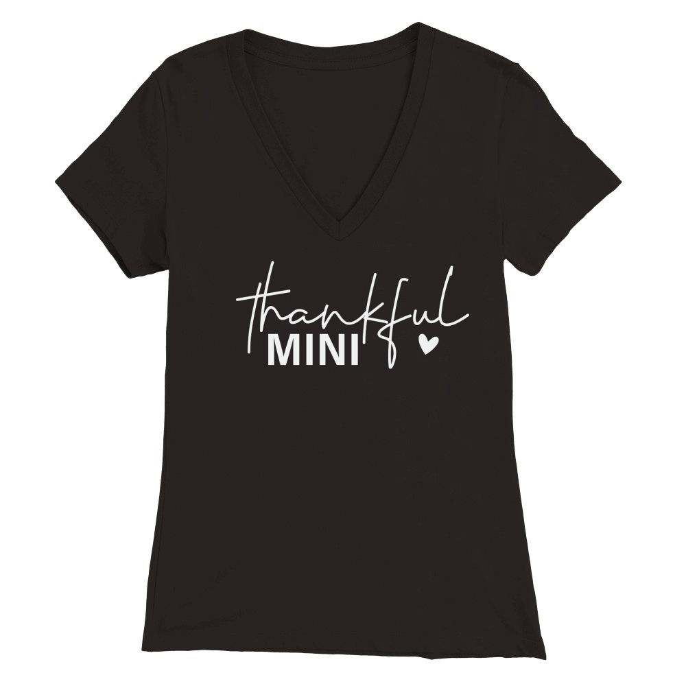 Thankful mini Premium Womens V-Neck T-shirt