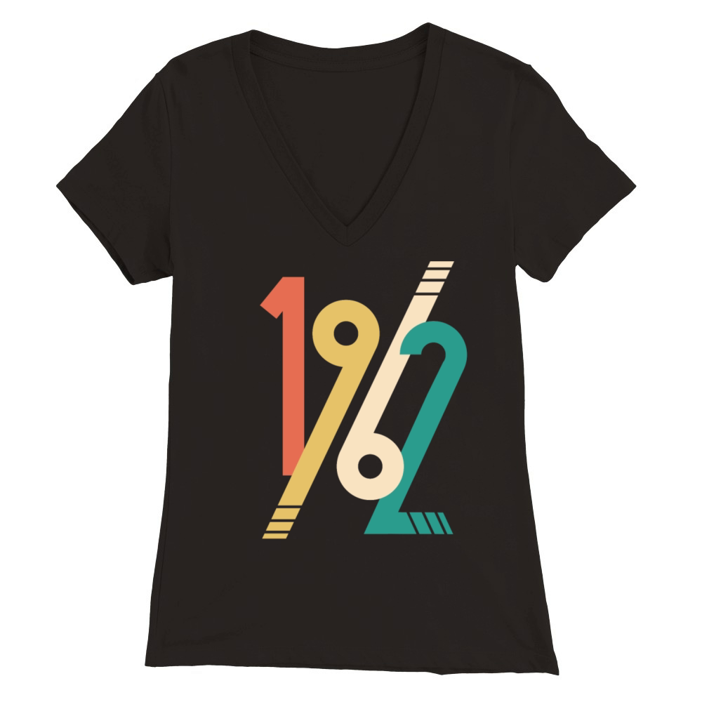 Vintage 1962 - 60 years old - 60th birthday gift Premium Womens V-Neck T-shirt