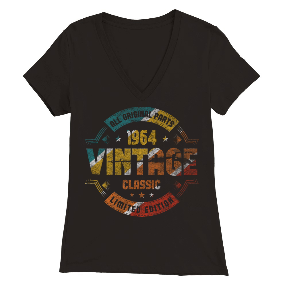 Vintage 1964 Classic Limited Edition Premium Womens V-Neck T-shirt