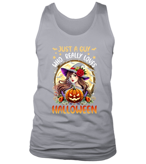 Just A Guy  Who  Really Loves  Halloween Tank Top Unisex