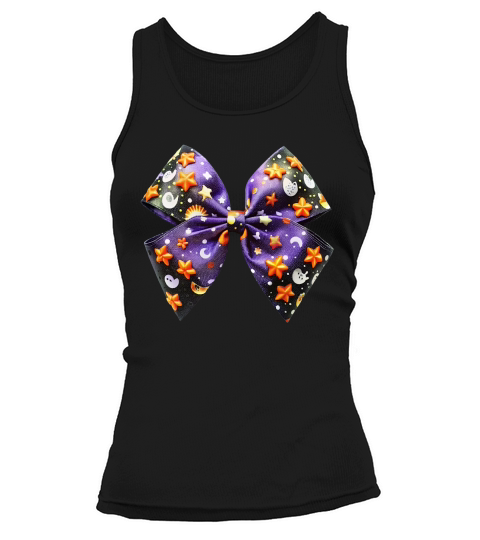 Watercolour Black Halloween Bows Tank top Woman