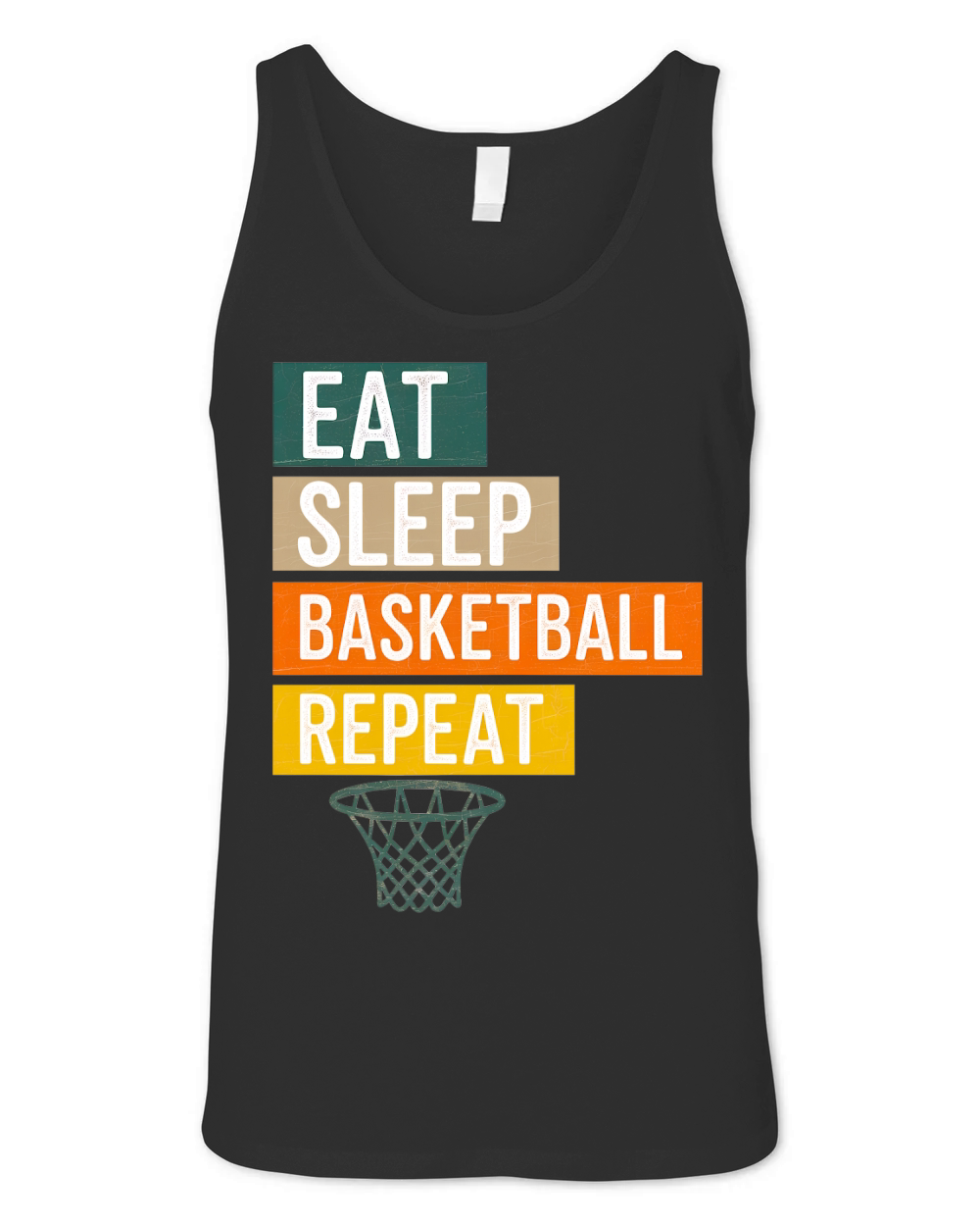 Eat sleep basketball repeat 03 Unisex Jersey Tank
