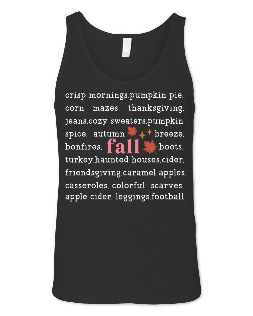 fall t shirt design 6 white Unisex Jersey Tank