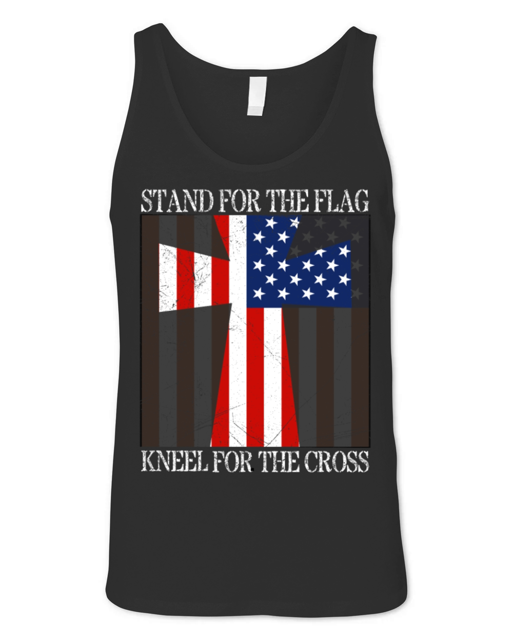 I Stand For The Flag And Kneel For The Cross T-shi Unisex Jersey Tank