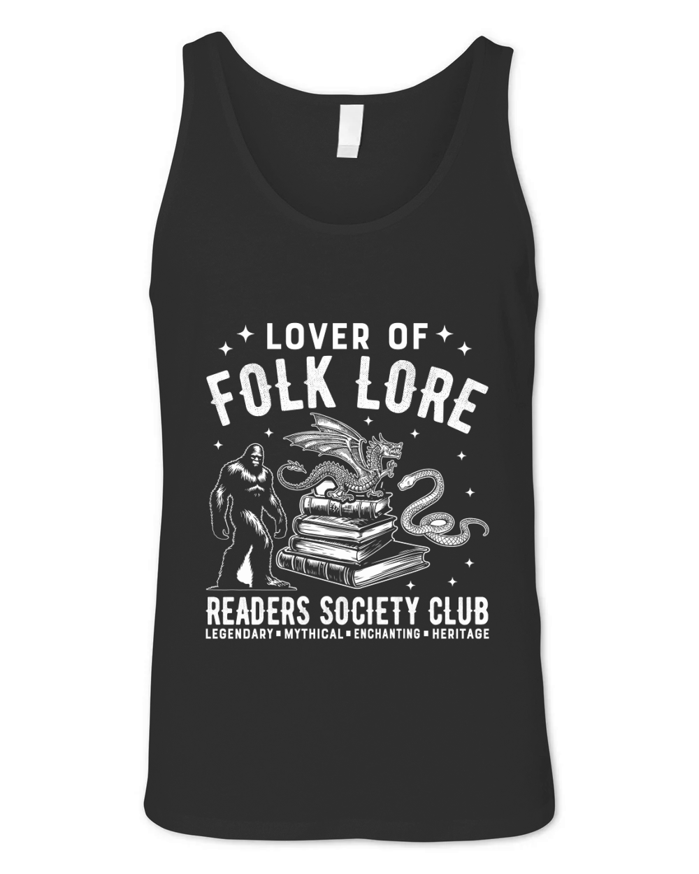 lover of folk lore readers society club legendary  mythical  enchanting  heritage Unisex Jersey Tank