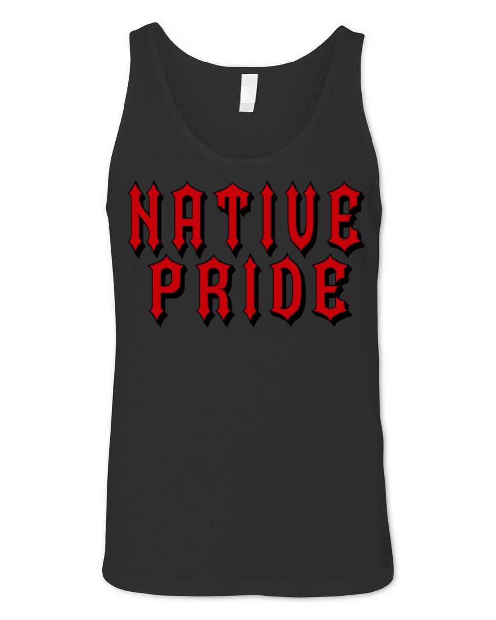 Native Pride Red Black Old English Unisex Jersey Tank