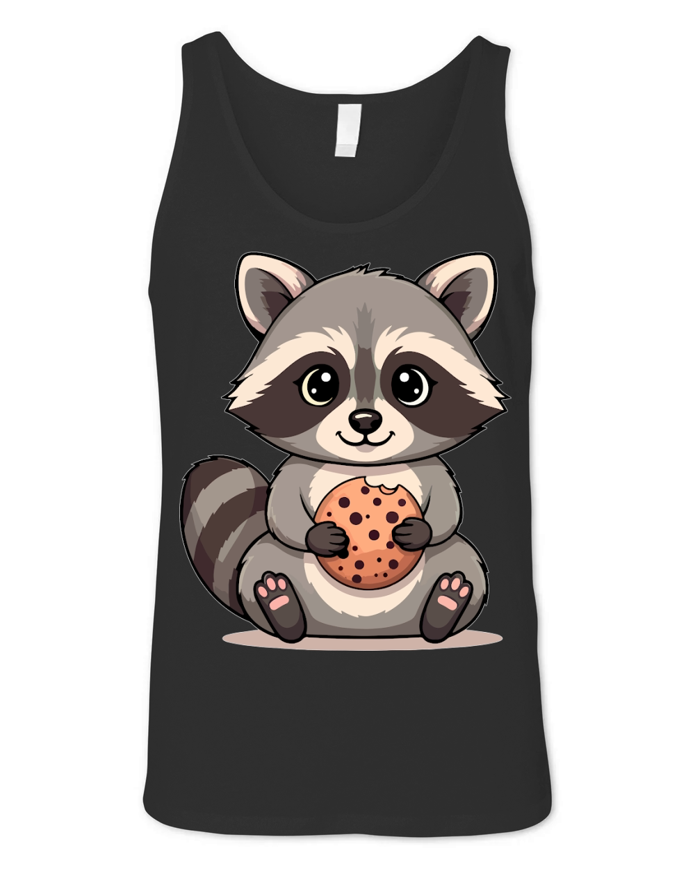 Raccoon with cookie 10 Unisex Jersey Tank