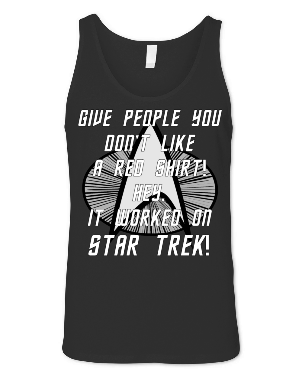 Red Shirt On Trek Unisex Jersey Tank