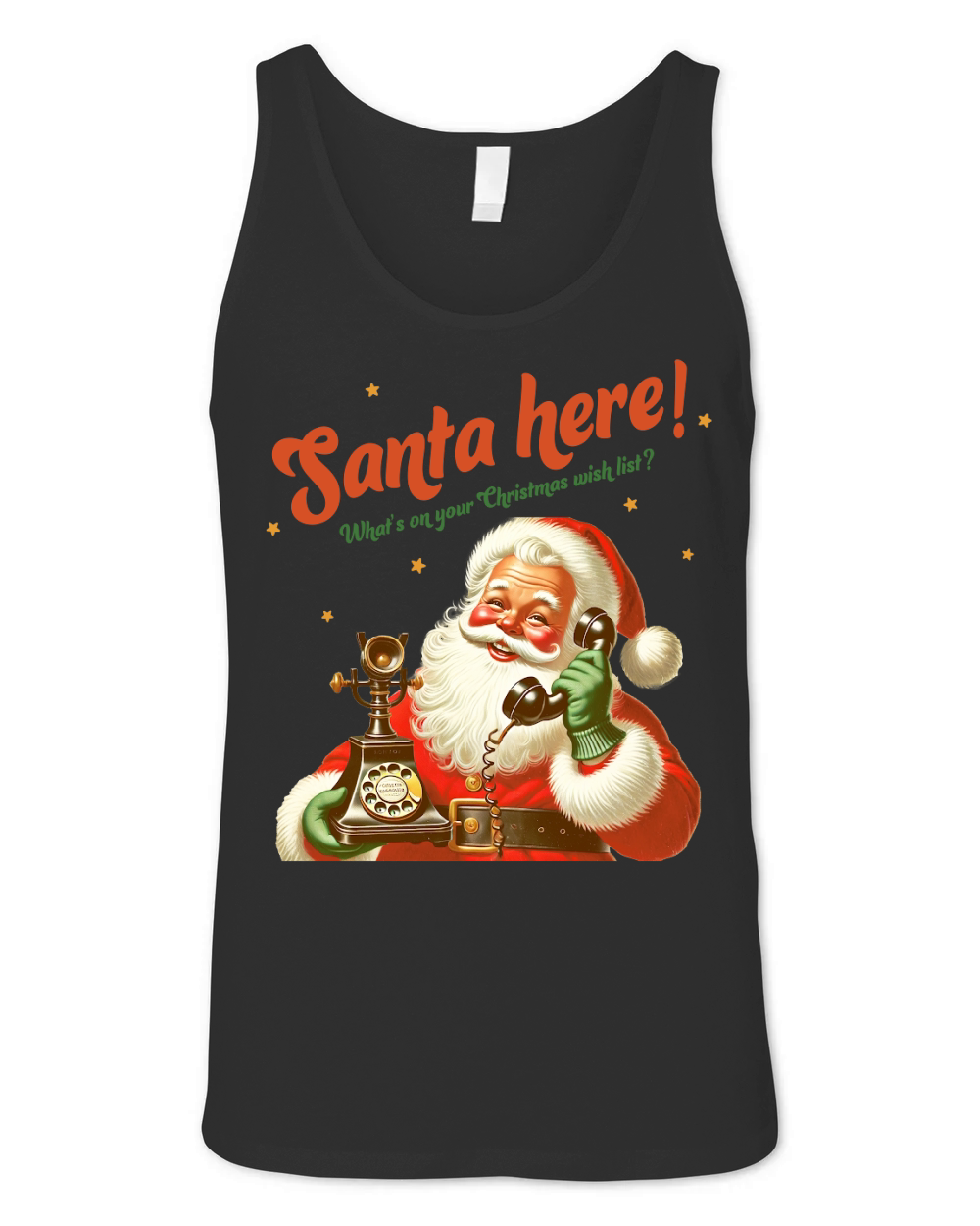 Santa Here Unisex Jersey Tank