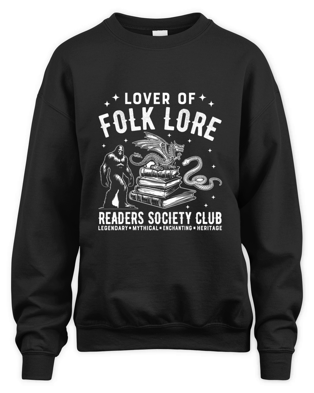 lover of folk lore readers society club legendary  mythical  enchanting  heritage Unisex Premium Crewneck Sweatshirt