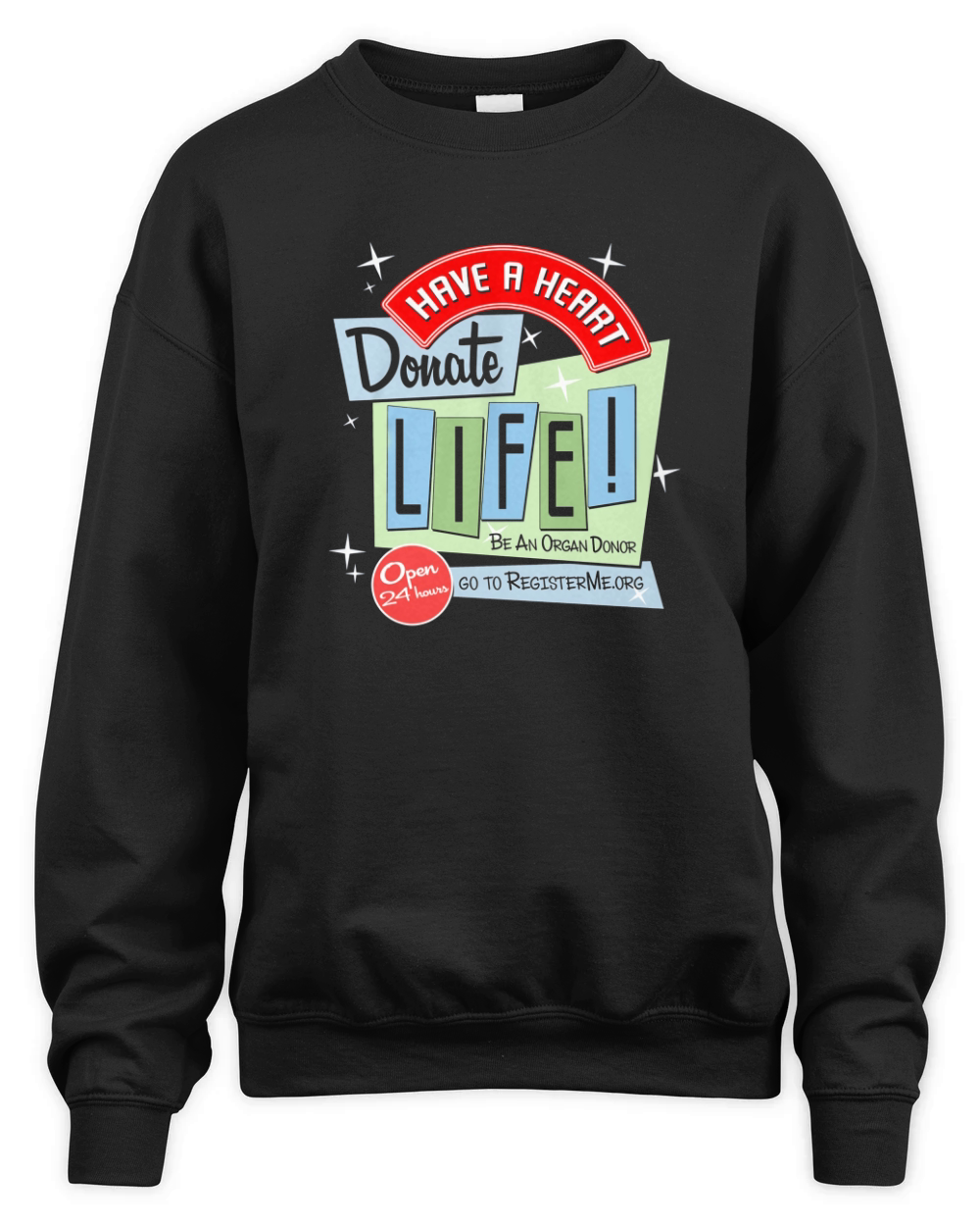 Retro Donate Life Unisex Premium Crewneck Sweatshirt