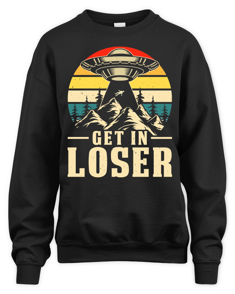 Vintage UFO Alien Get In loser 22 Unisex Premium Crewneck Sweatshirt