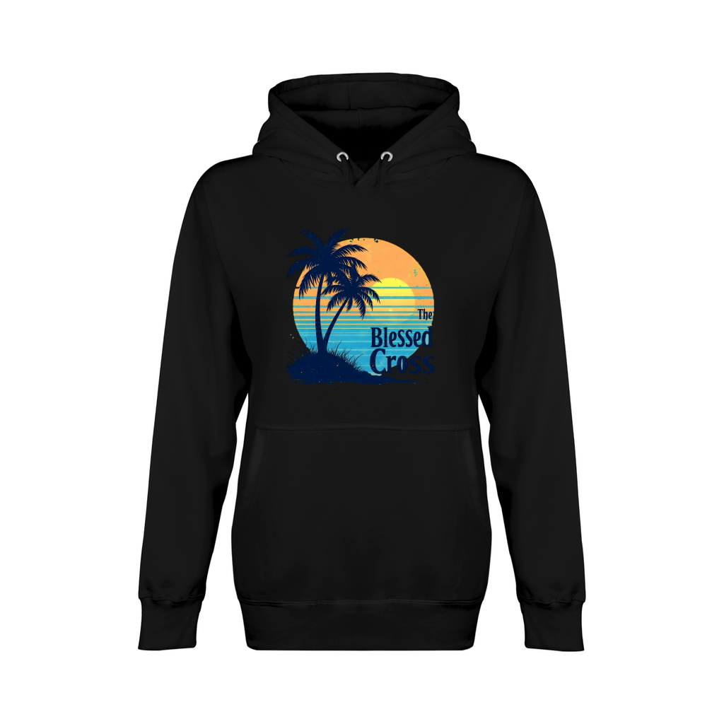 The Blessed Cross Vintage Palm Tree Unisex Premium Pullover Hoodie