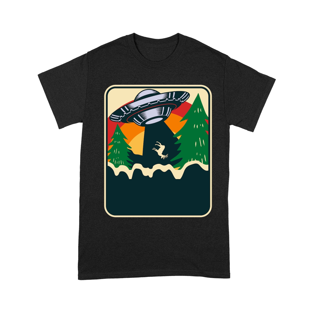 Vintage UFO Alien Deer Unisex T-Shirt