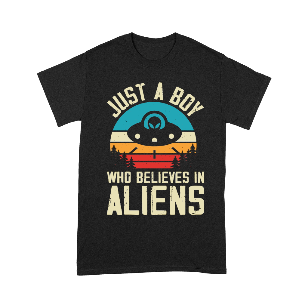 Vintage UFO Alienjust a boy who believes in Aliens 2 Unisex T-Shirt