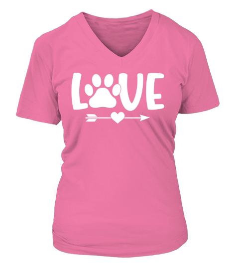 Dog Lover Typography V-neck T-Shirt Woman