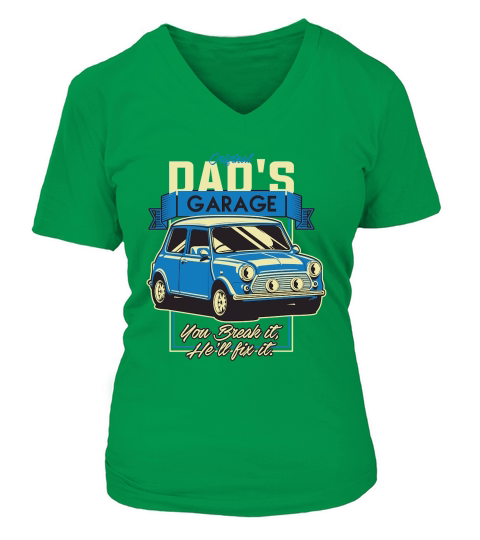 Fathers Day   Vintage Car Dad V-neck T-Shirt Woman