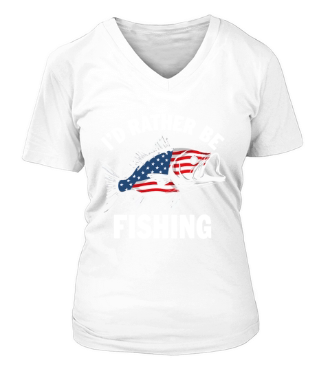 Id rather be fishing V-neck T-Shirt Woman