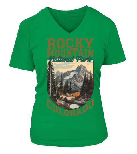 Rocky Mountain National Park Colorado V-neck T-Shirt Woman