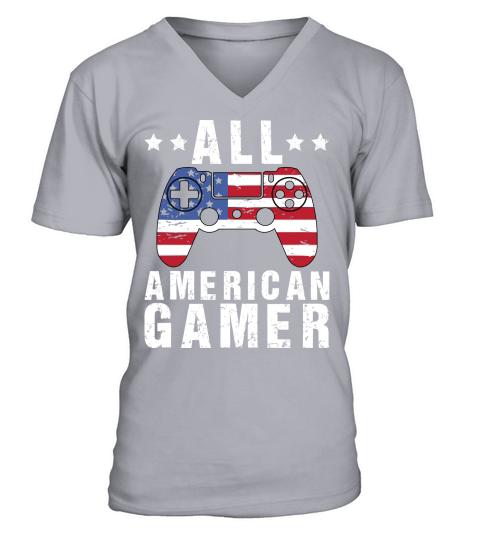 All American Gamer V-Neck T-shirt