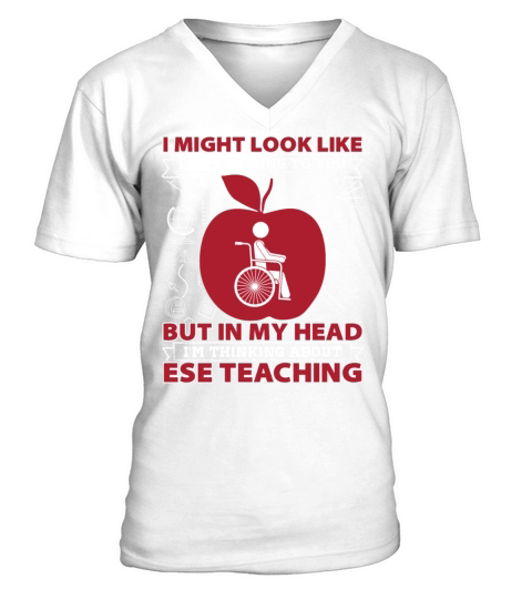 Distance Learning ESE Teacher Funny Online Class V-Neck T-shirt