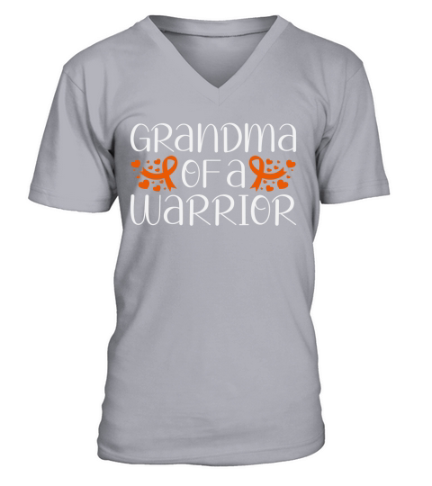 Grandma of a Warrior V-Neck T-shirt