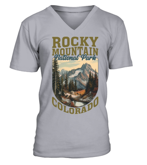 Rocky Mountain National Park Colorado V-Neck T-shirt