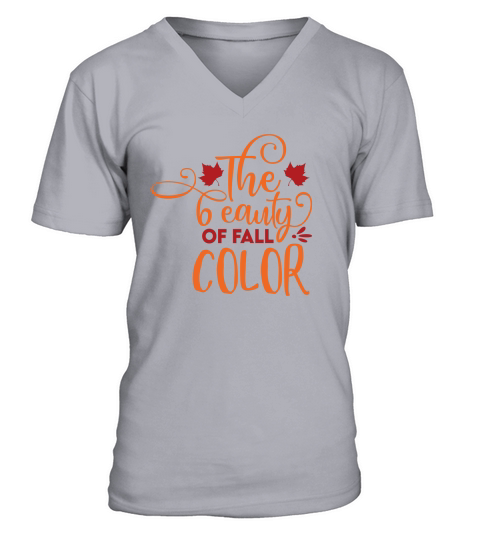 The beauty of fall color V-Neck T-shirt