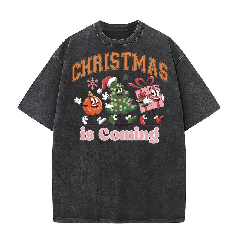 Christmas is Coming 2 Washed T-Shirt