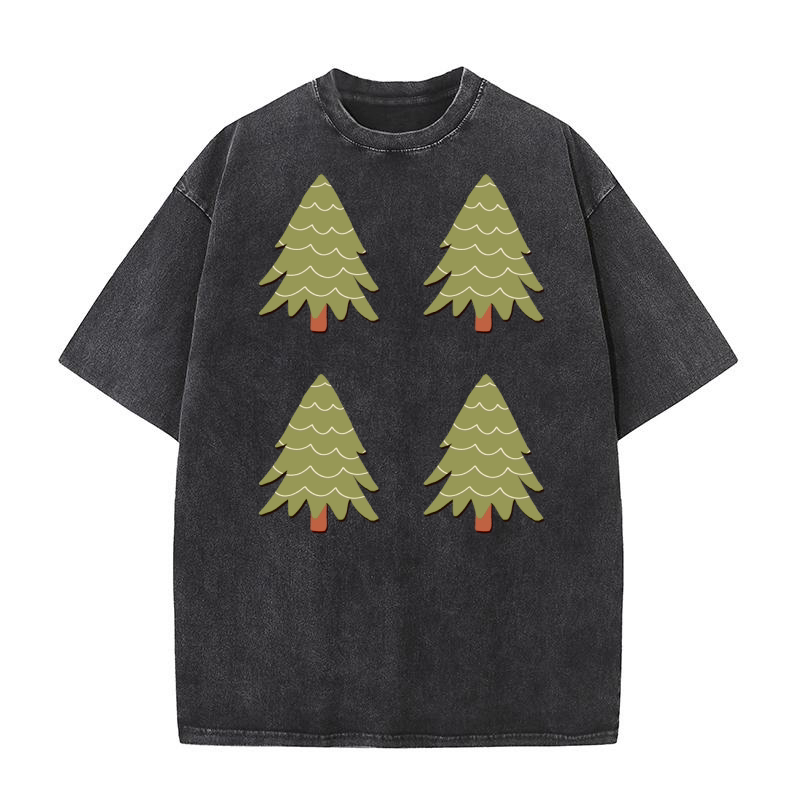 Christmas Tree (3) 4 Washed T-Shirt