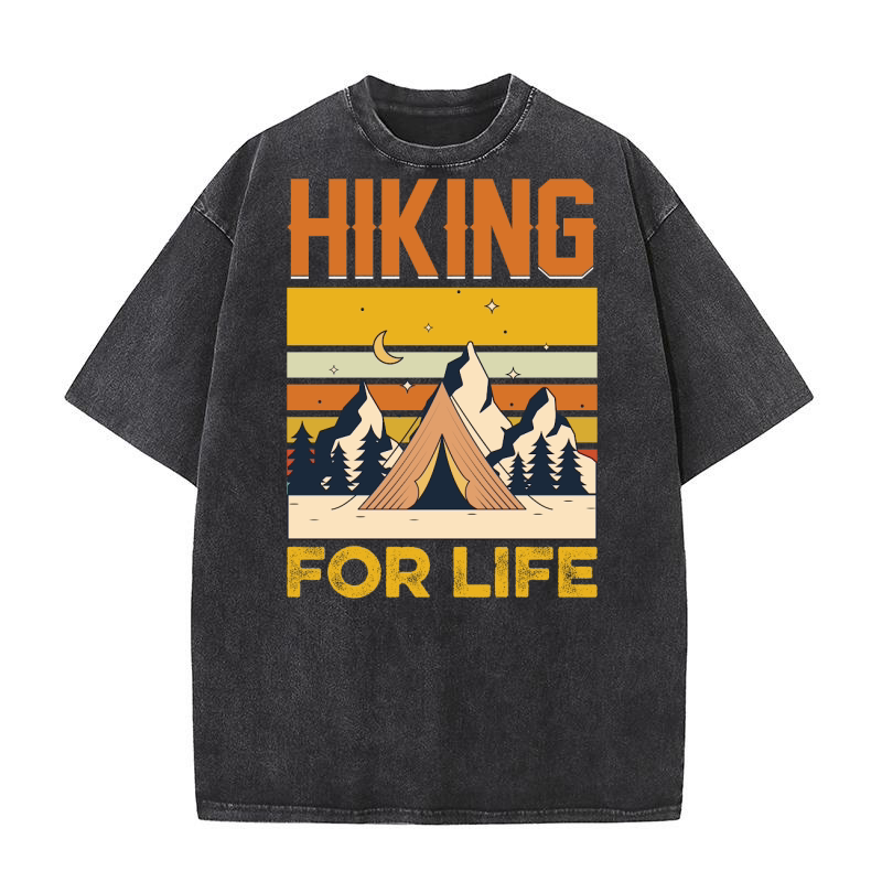 Excellent Hiking for Life Washed T-Shirt